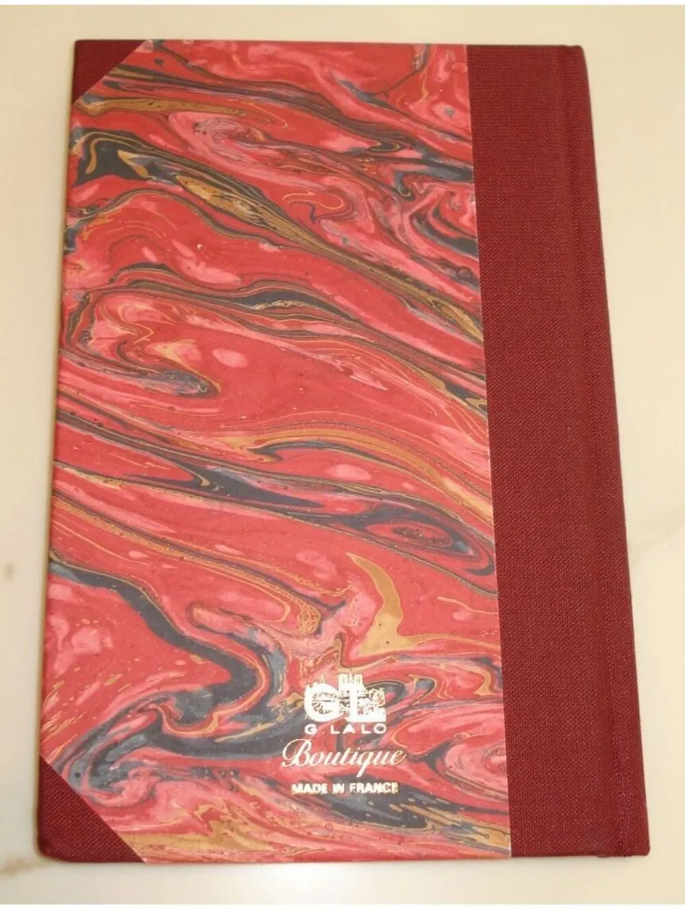 BNWOT- Anne Taintor Blank Journal W/ Marbled Red Cover by G. Lalo made in France